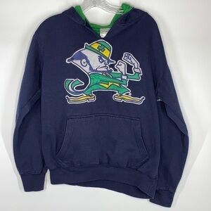 Vintage E5 Norte Dame Fighting Irish College Hooded Sweatshirt Size Small
